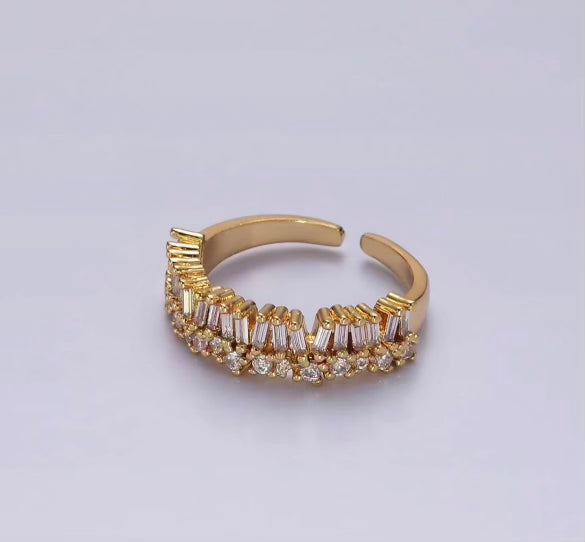 Contorted Baguette Ring